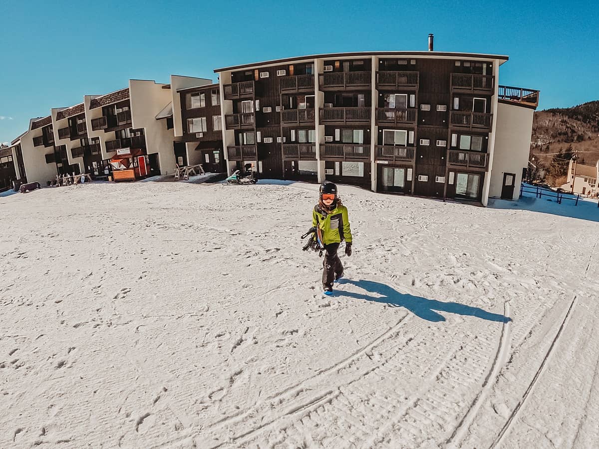 Snowboarding with kids at Bolton Valley Resort