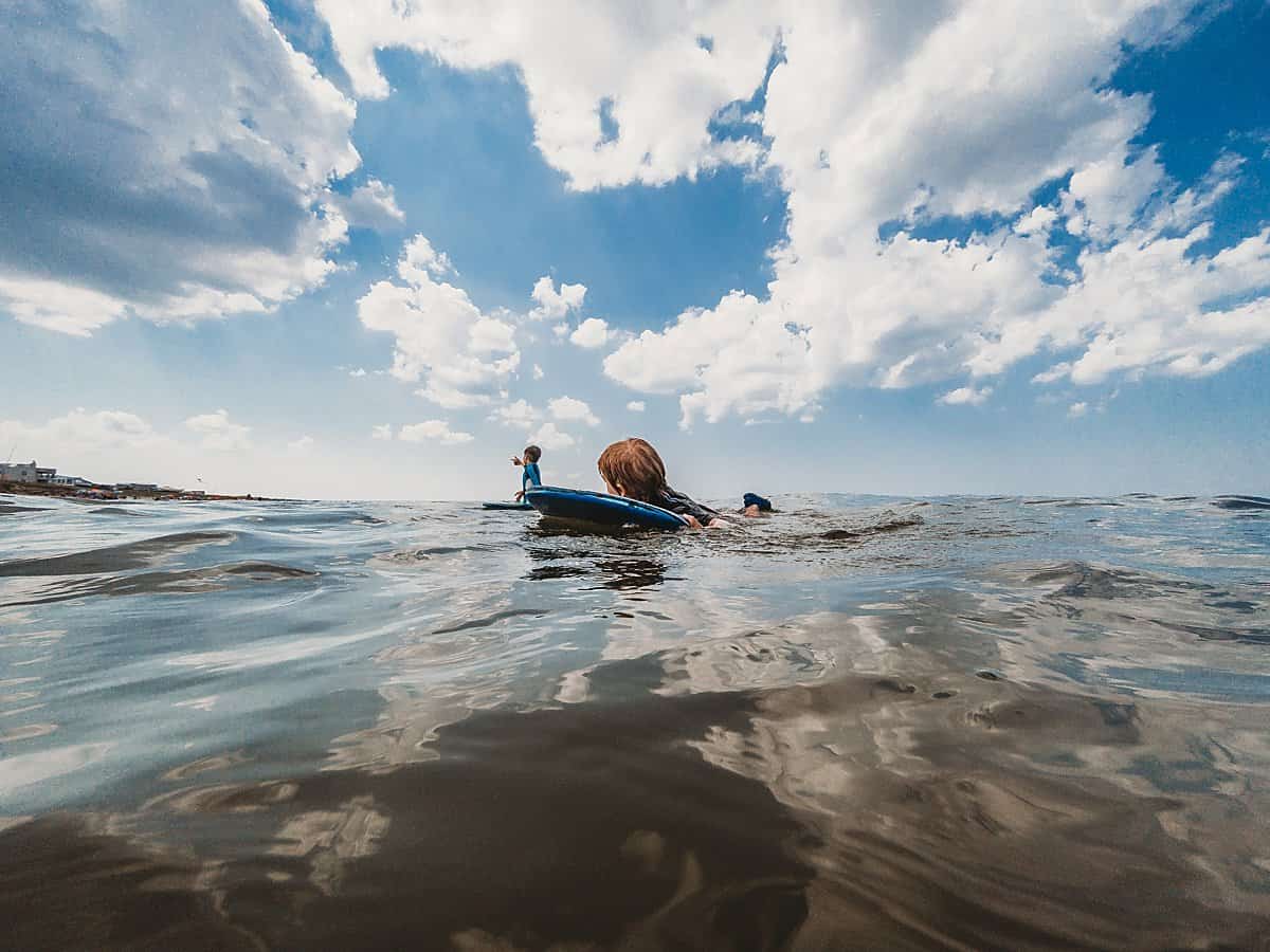 boogie boarding - favorite water activities for kids