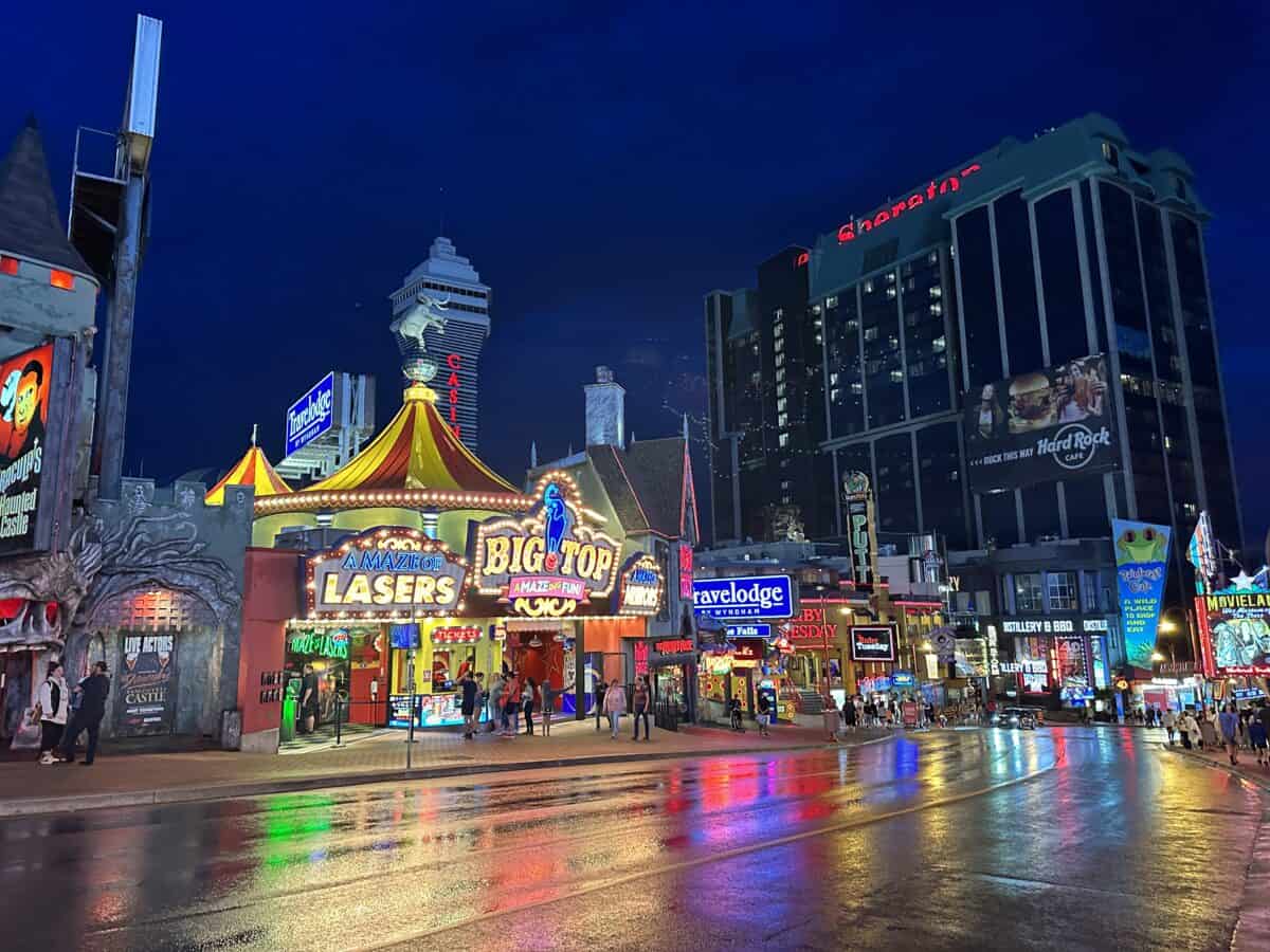 Clifton Hill at night, Niagara Falls Canada