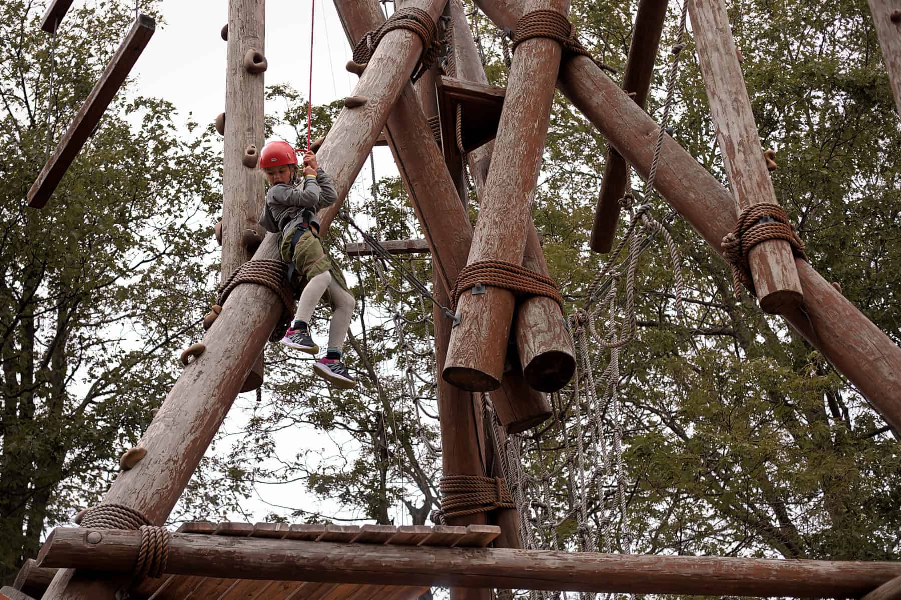 climbing alpine tower