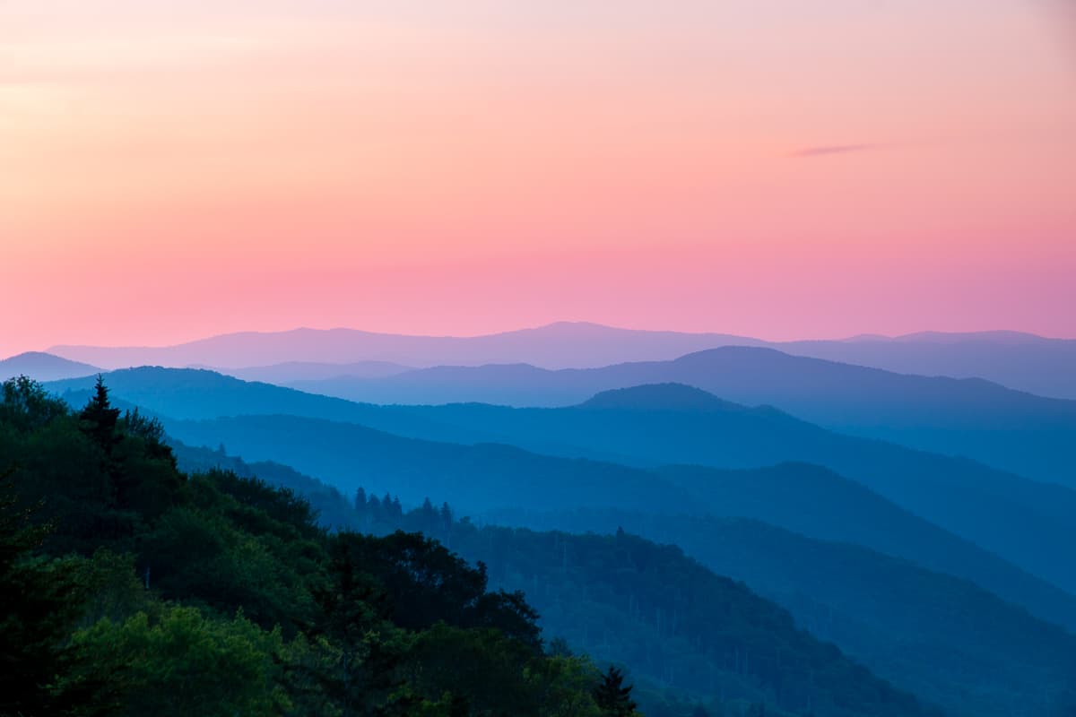 sunrise Great Smoky Mountains