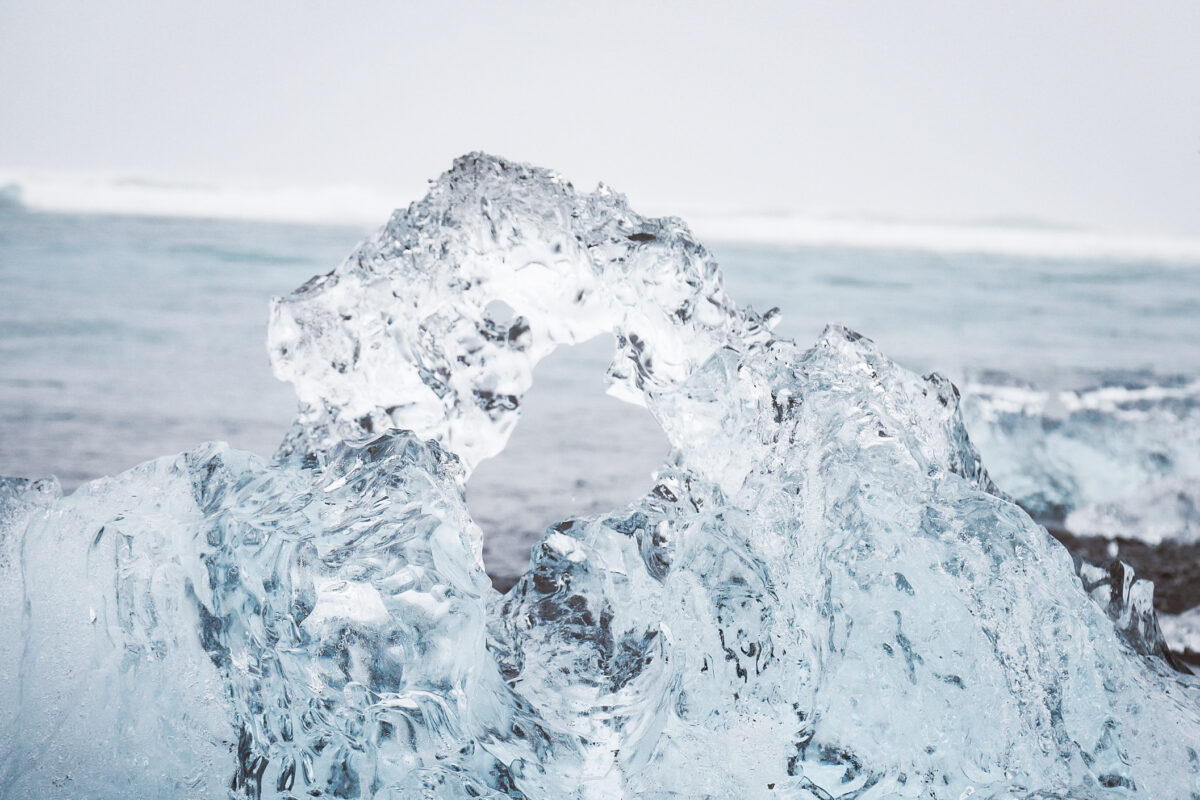 Ice formation diamond beach iceland