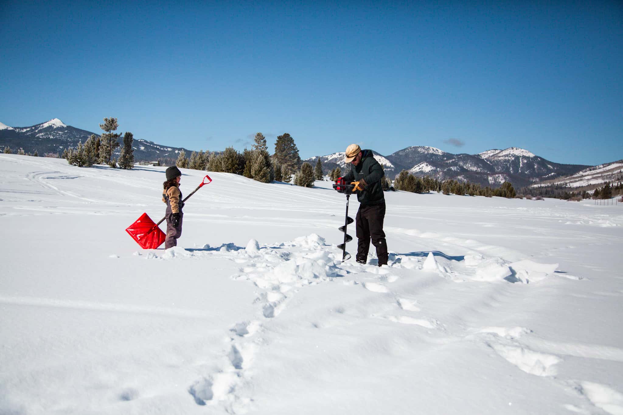 Ice Fishing with Kids - Vista Verde, Colorado