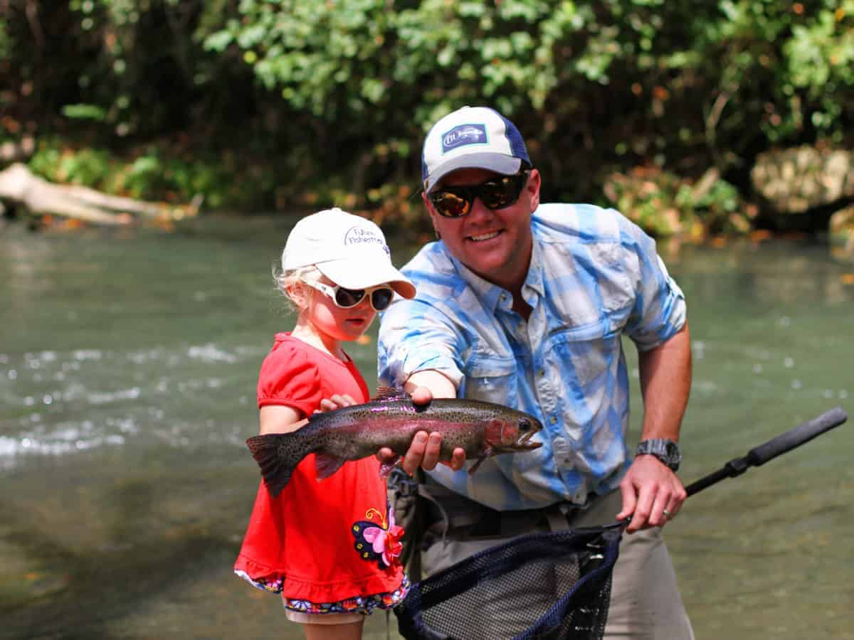 fly fishing dry run creek arkansas with kids