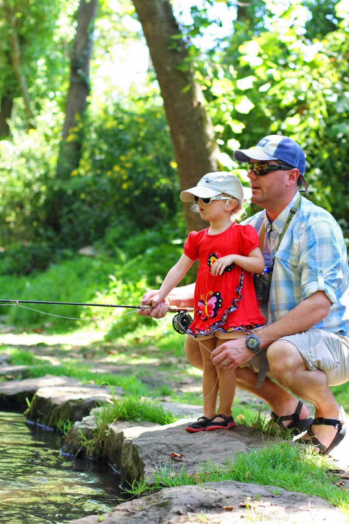 fly fishing dry run creek arkansas with kids