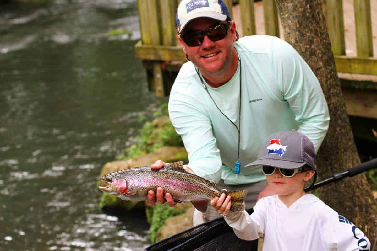 fly fishing dry run creek arkansas with kids