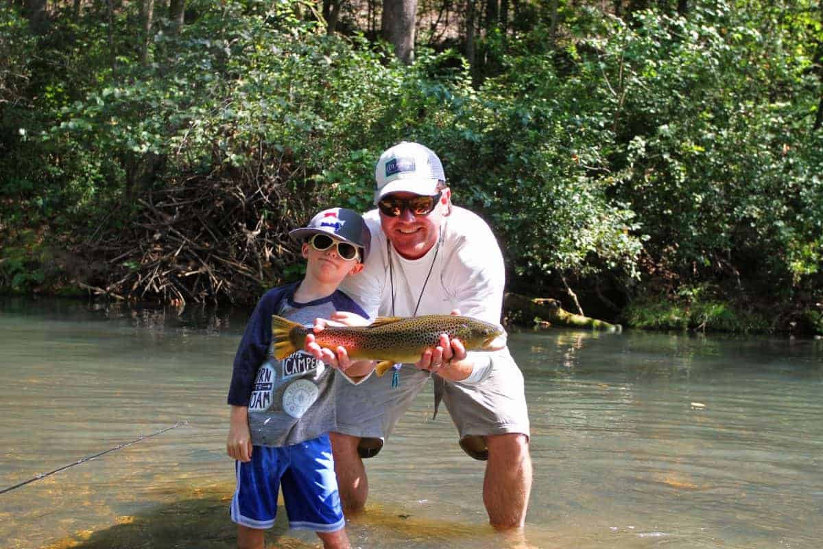 fly fishing dry run creek arkansas with kids