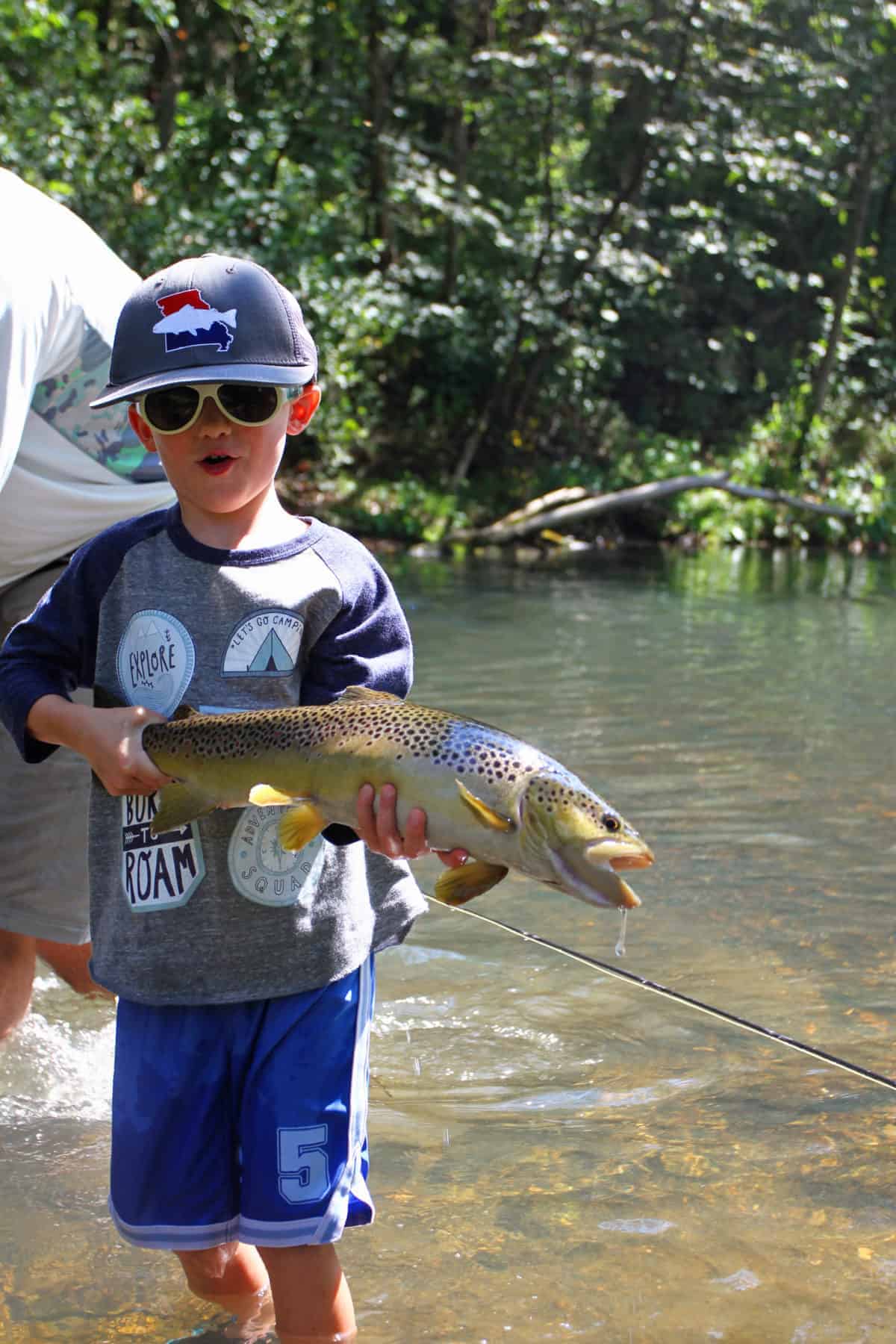 fly fishing dry run creek arkansas with kids