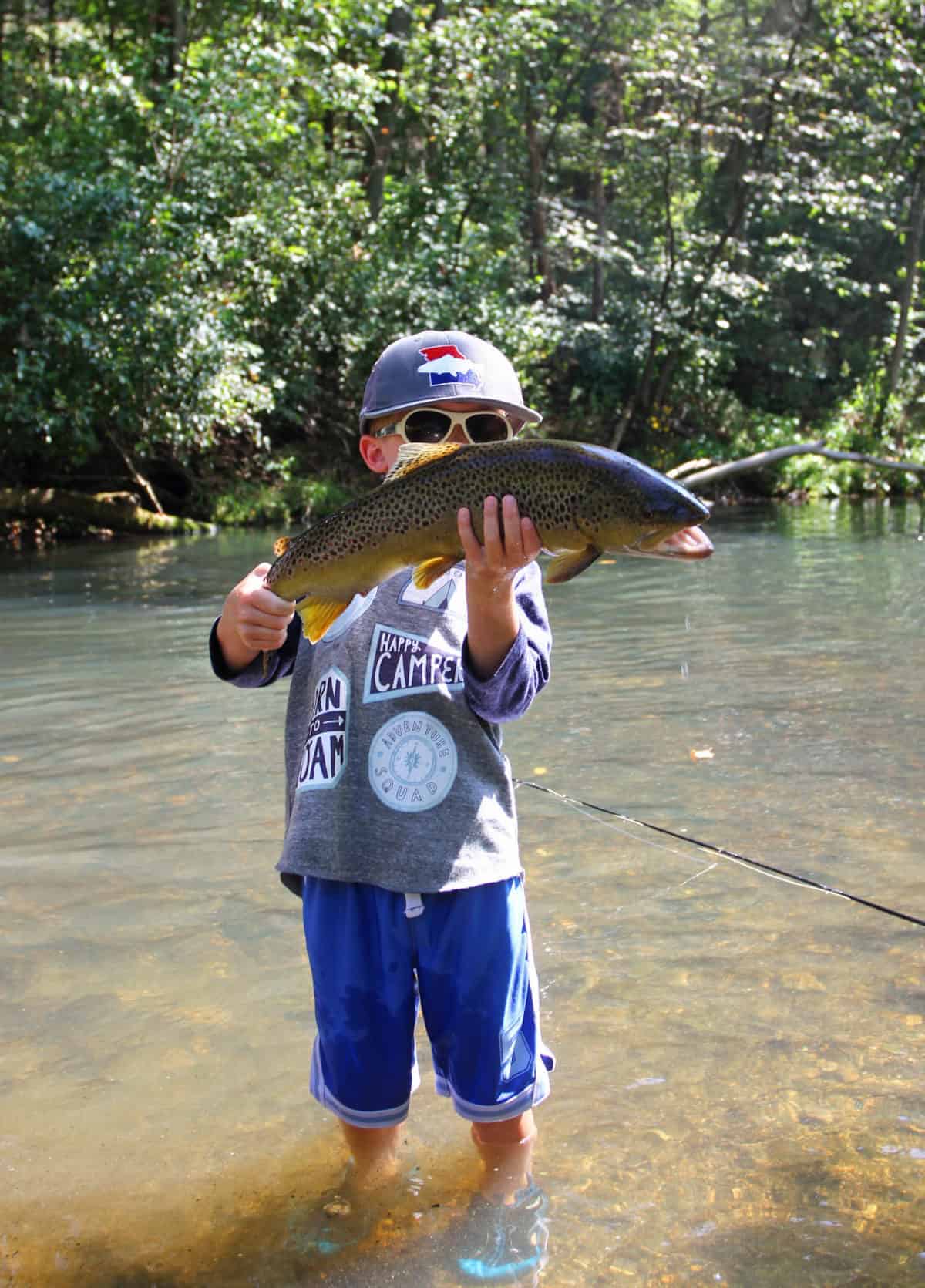 fly fishing dry run creek arkansas with kids