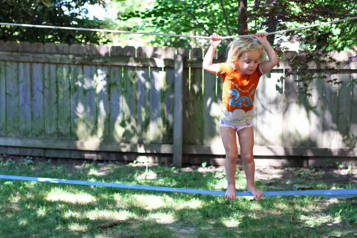 outdoor slackline for kids