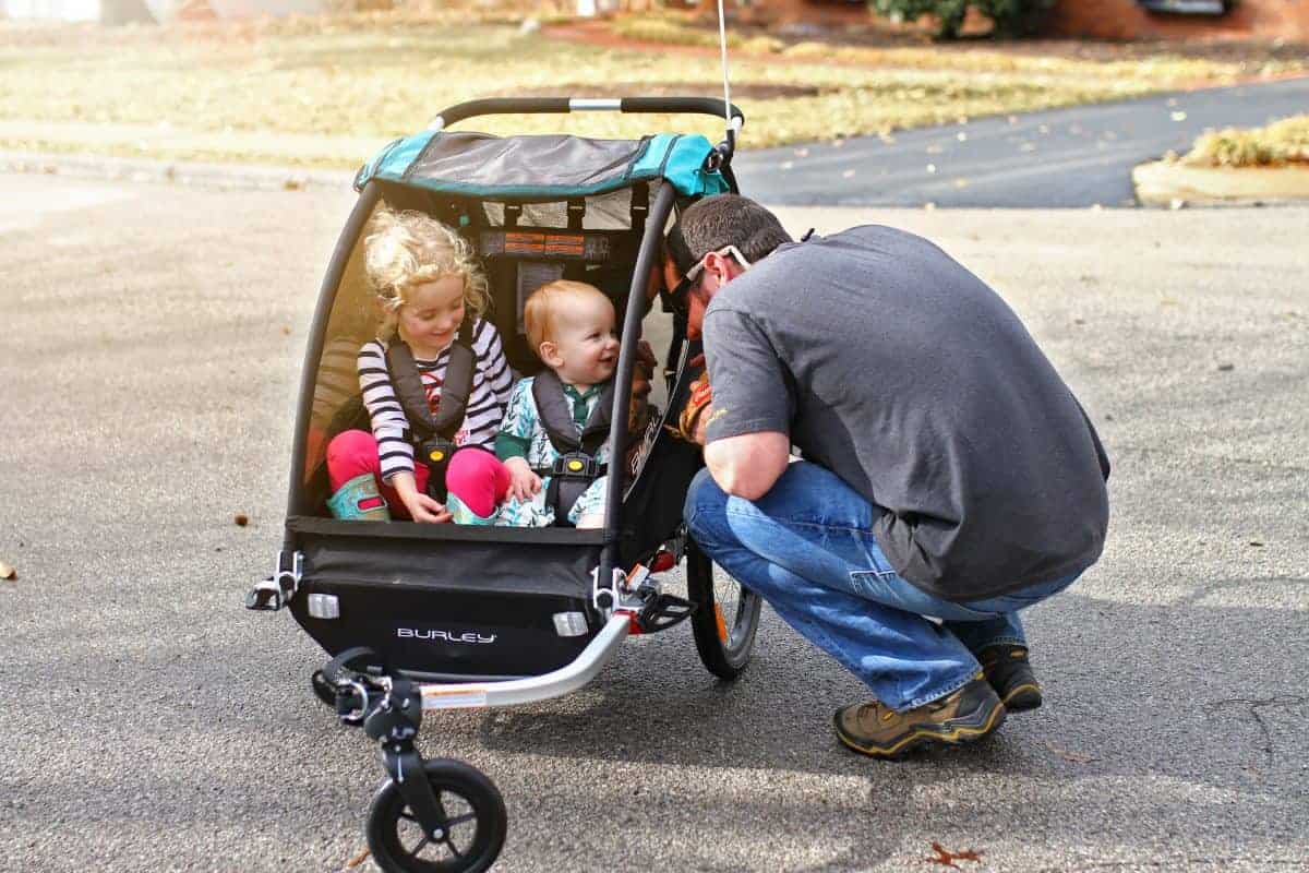 biking with kids - bike trailer review