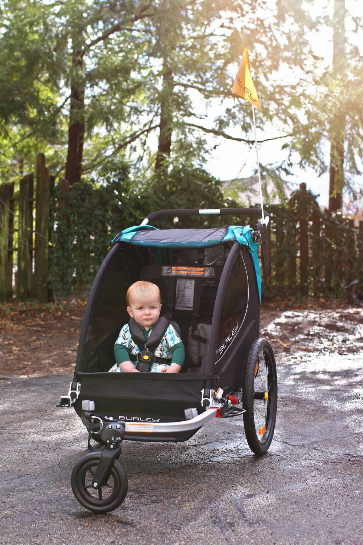 best gear for biking with kids - burley bike trailer