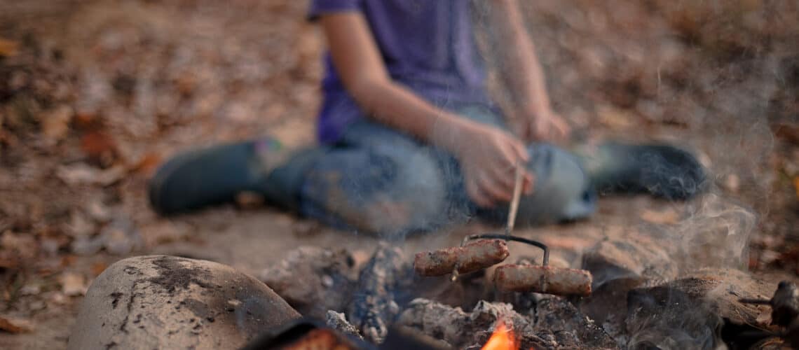 kids campfire cooking