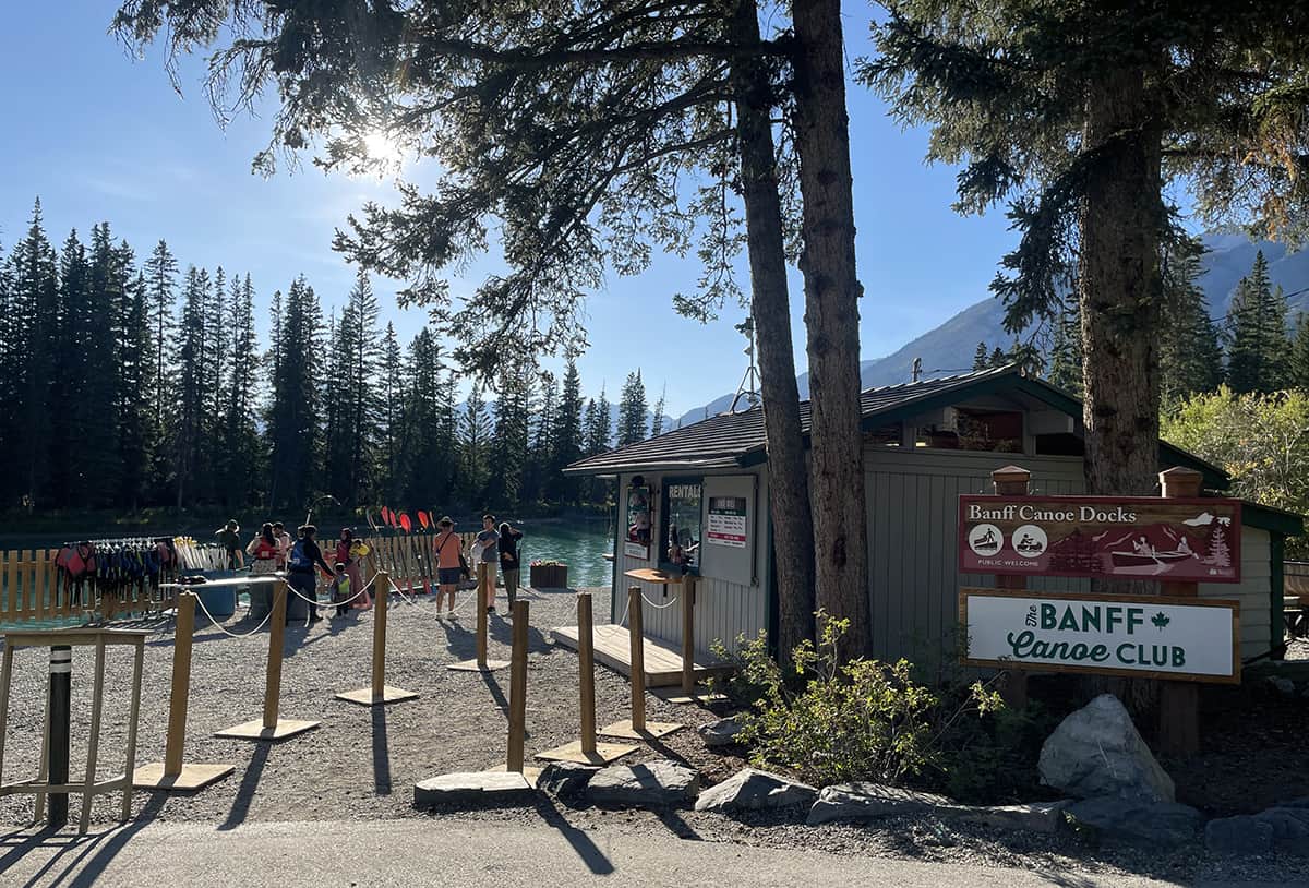 Banff Canoe Club with kids