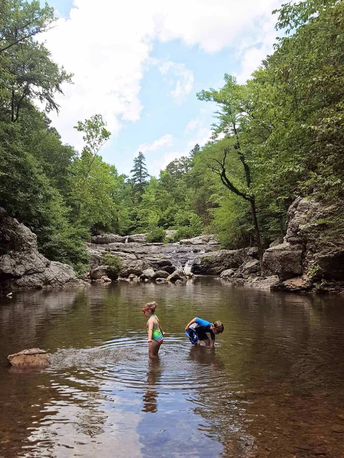 Hiking & Creeking Little Missouri Falls with Kids