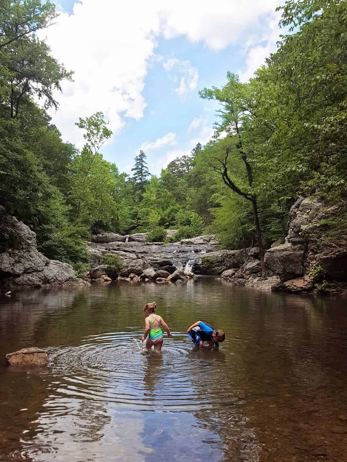 Hiking & Creeking Little Missouri Falls with Kids