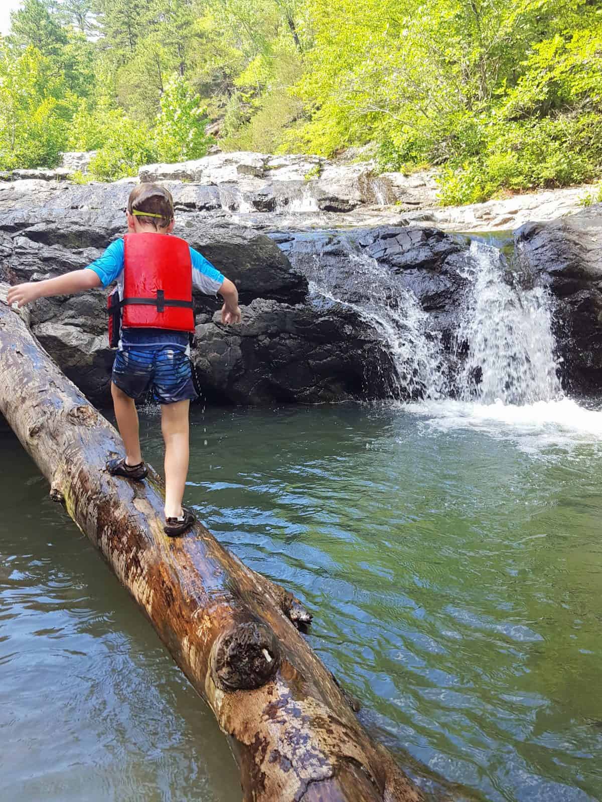 Hiking & Creeking Little Missouri Falls with Kids