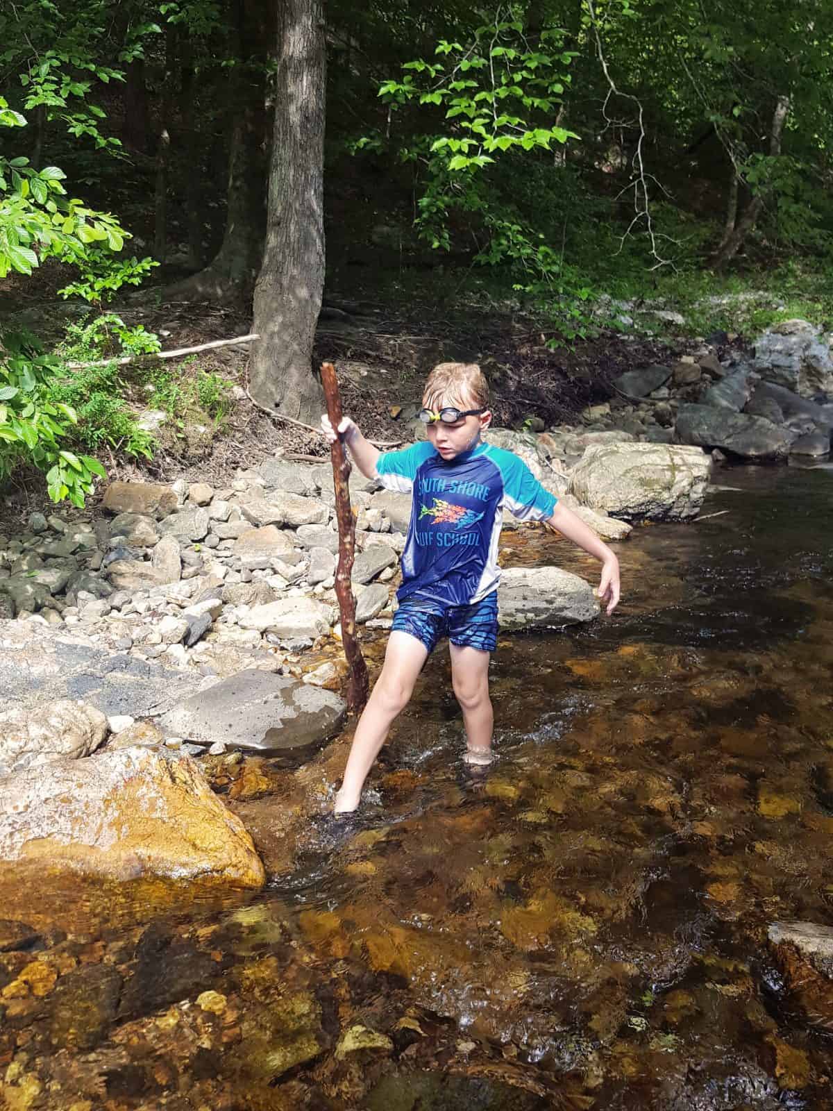 Hiking & Creeking Little Missouri Falls with Kids