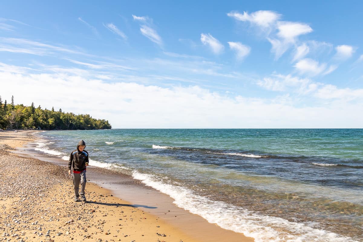 Pictured Rocks National Lakeshore with kids