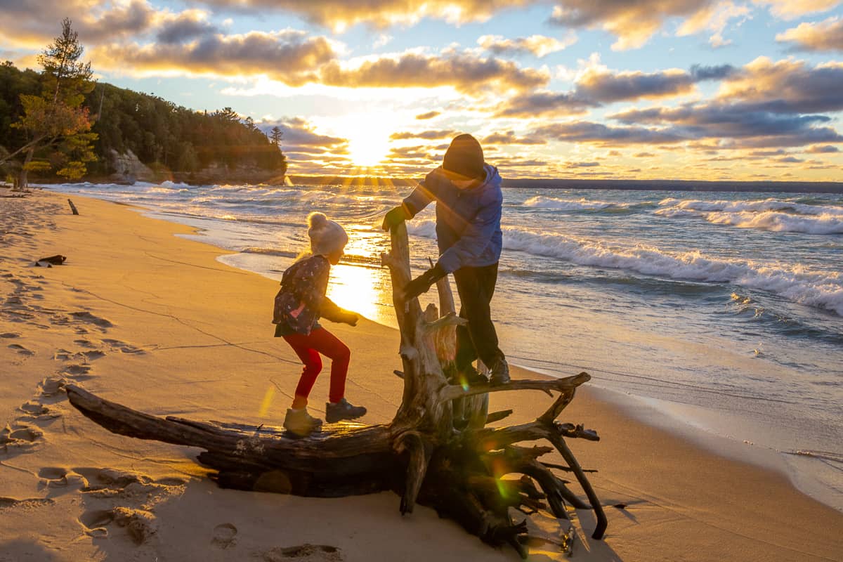 Pictured Rocks National Lakeshore with kids