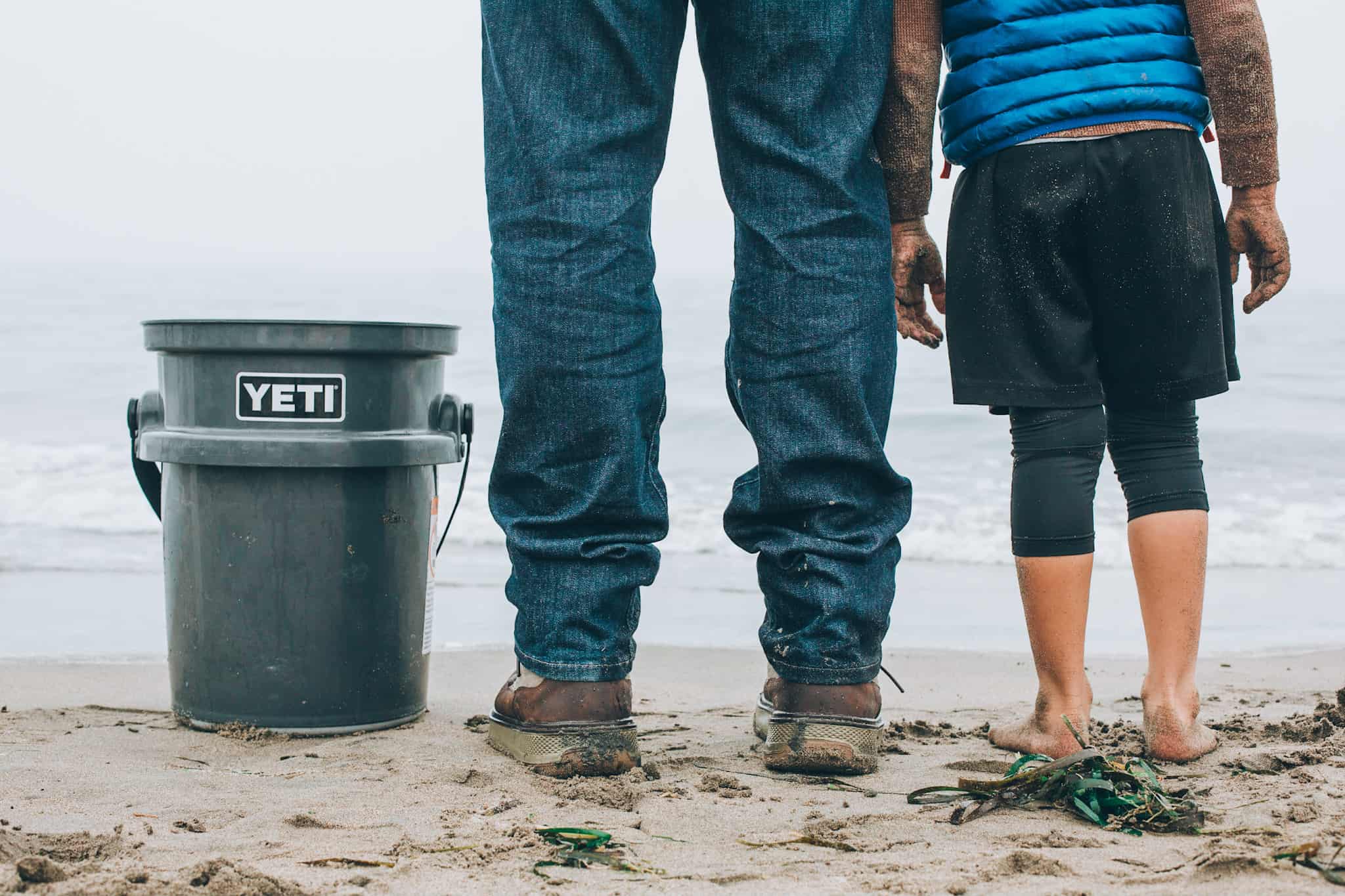 winter crabbing with kids