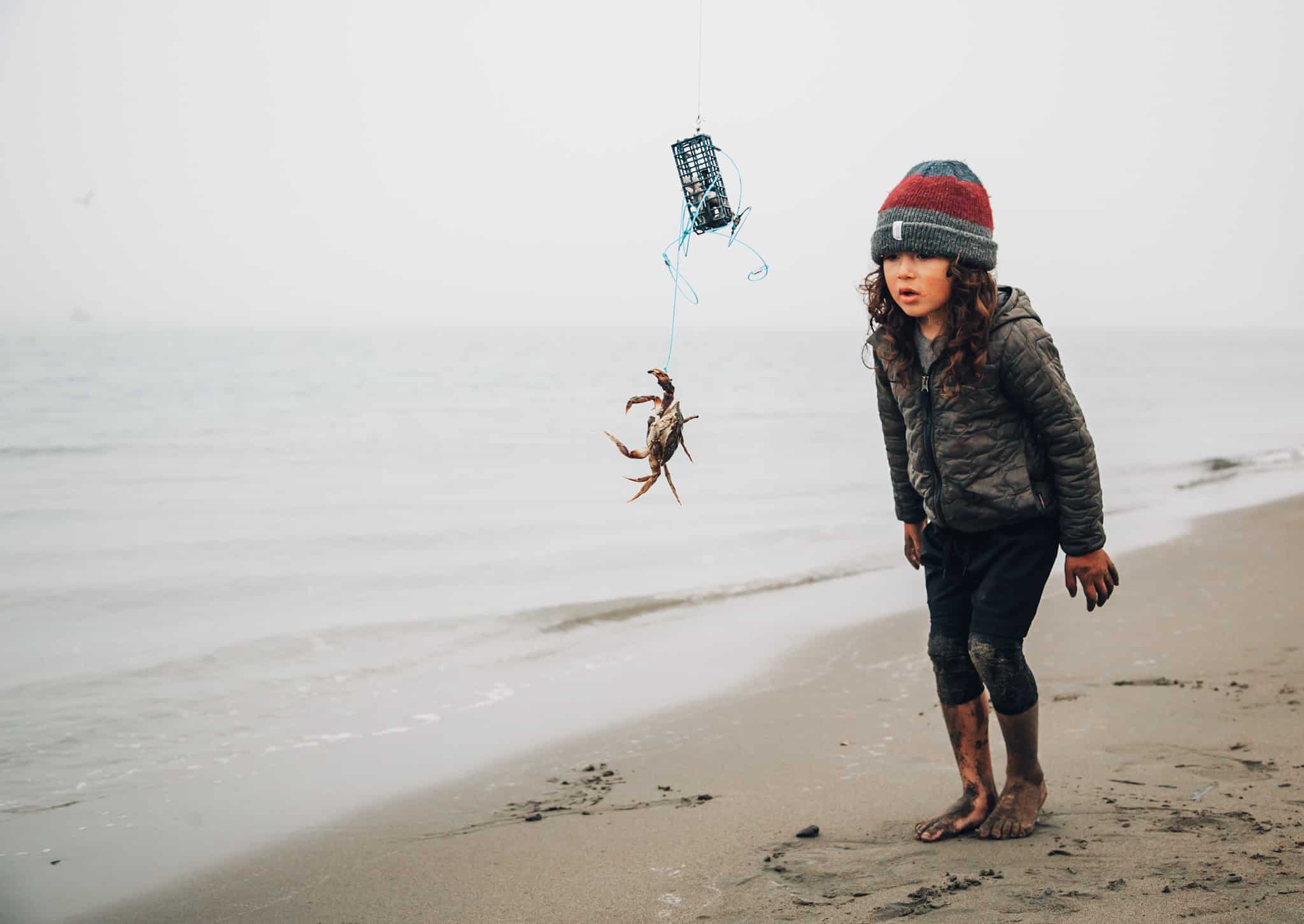 How to catch crab with snares and fishing poles