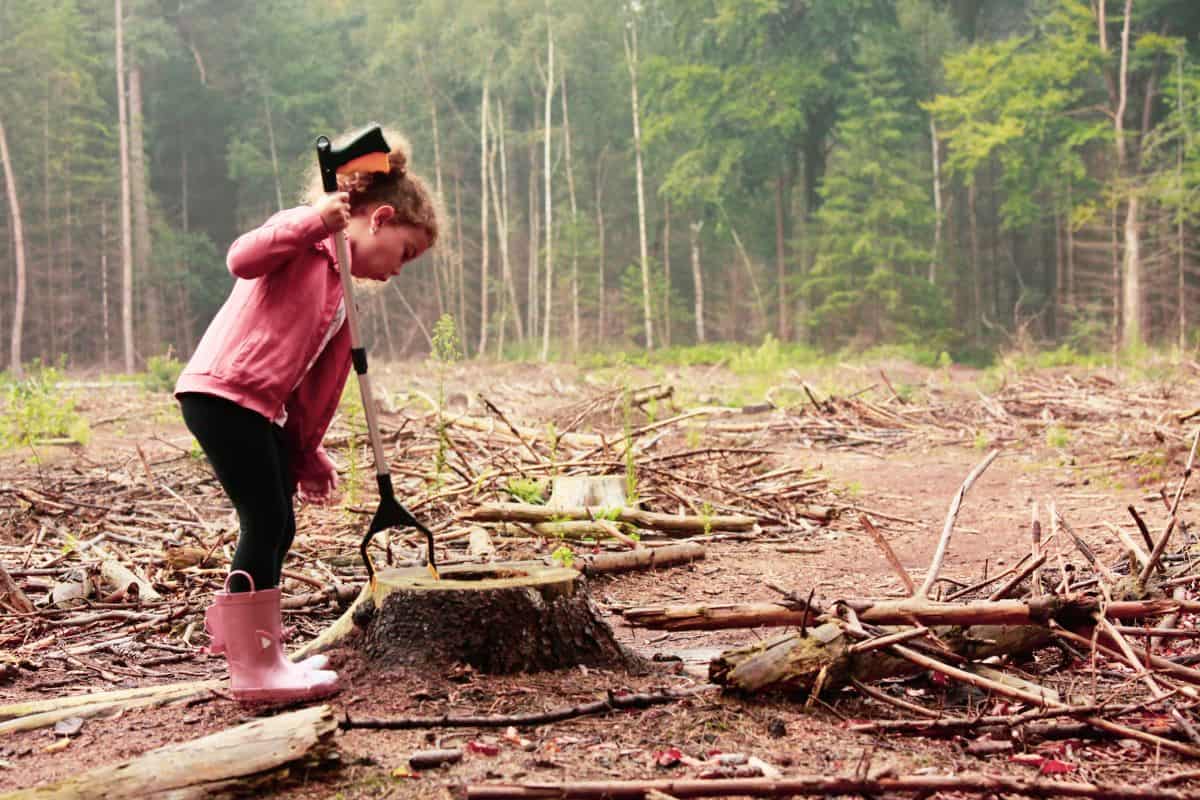 waste picking with kids