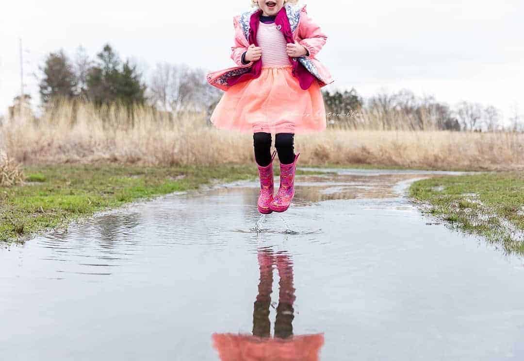 100+ Spring Outdoor Activities for Kids - Puddle Jumping