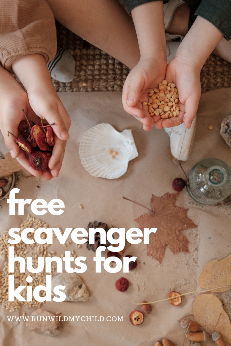 free outdoor scavenger hunt for kids