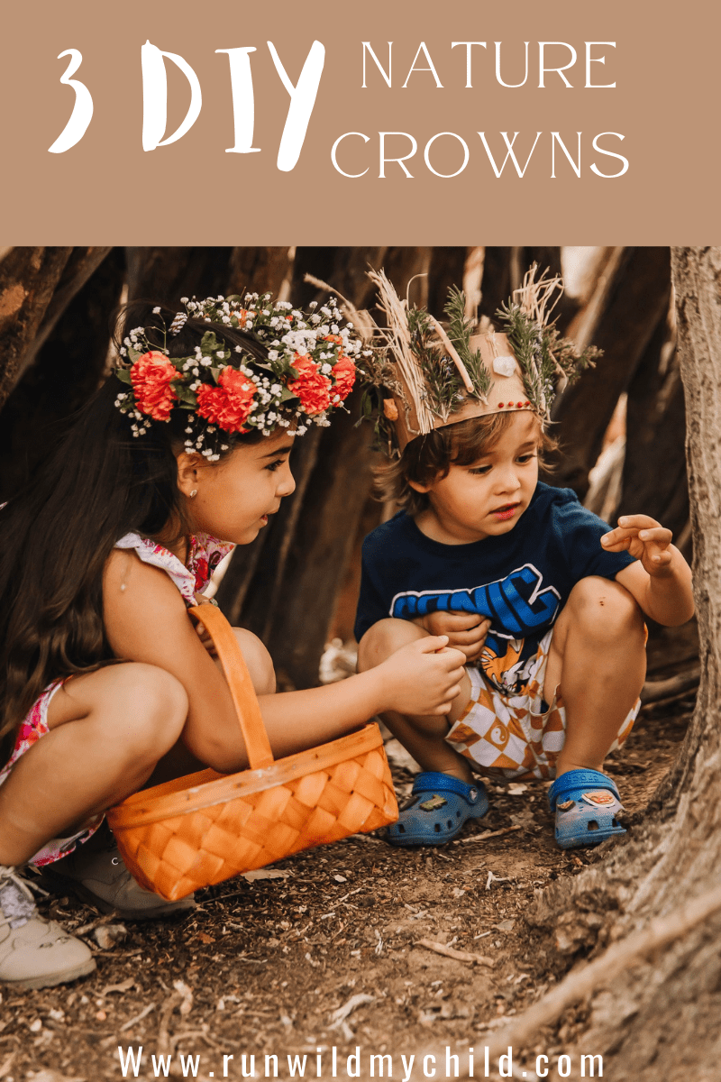 How to make DIY nature crowns for kids - 3 tutorials