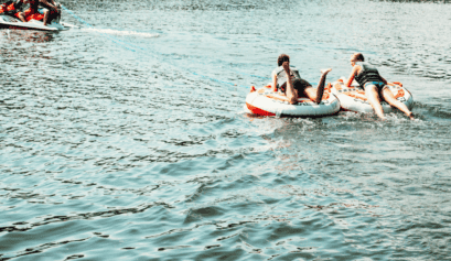 outdoor activity for teens tubing on the lake